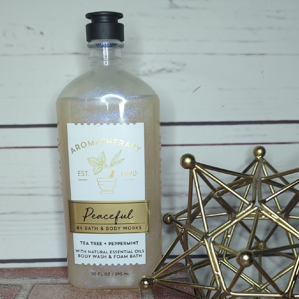 Peaceful by Bath & Body Works Aromatherapy Body Wash Tea‎ Tree and Peppermint